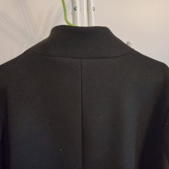 Time and Tru Women's Black Zip-Up Dress Coat - Picture 5 of 10